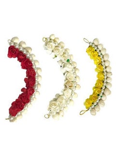 Maahal Maahal Fancy Flower Hair Juda/Gajra Combo, Hair Accessores For Girls,Women, Pack of 3 