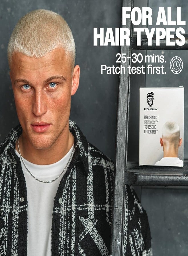 Slick Gorilla Hair Bleaching Kit Blonde Hair Dye for Men | Hair Lightening Kit with Permanent Hair Lightener | Blonde Hair Dye | DIY At-Home Hair Bleaching - Image 4