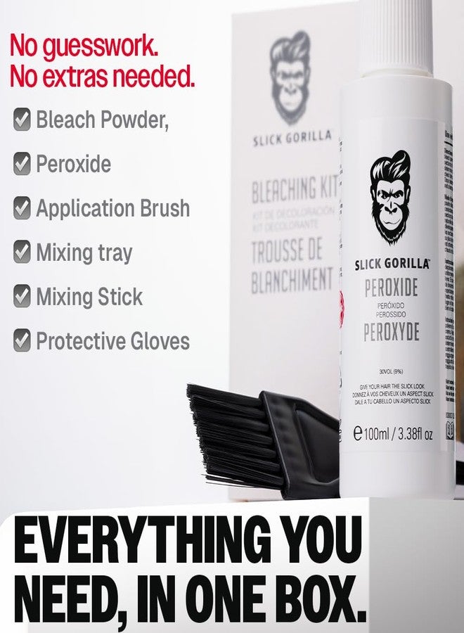 Slick Gorilla Hair Bleaching Kit Blonde Hair Dye for Men | Hair Lightening Kit with Permanent Hair Lightener | Blonde Hair Dye | DIY At-Home Hair Bleaching - Image 3