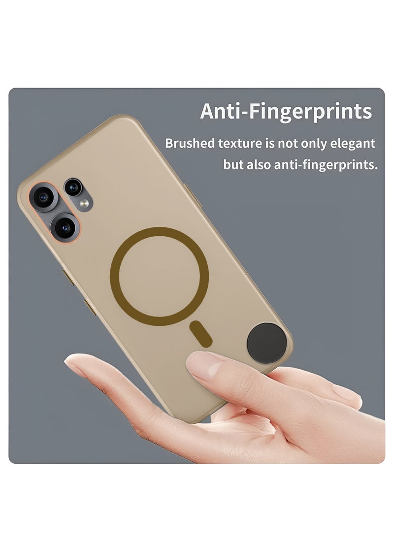 Wtech Nothing CMF Phone 2 Pro 5G 2025 Hybrid Translucent Magsafe with Magnetic Charging Raised Camera Lips Elegant Look Case Cover (MCMPMN) - Brown - Image 4