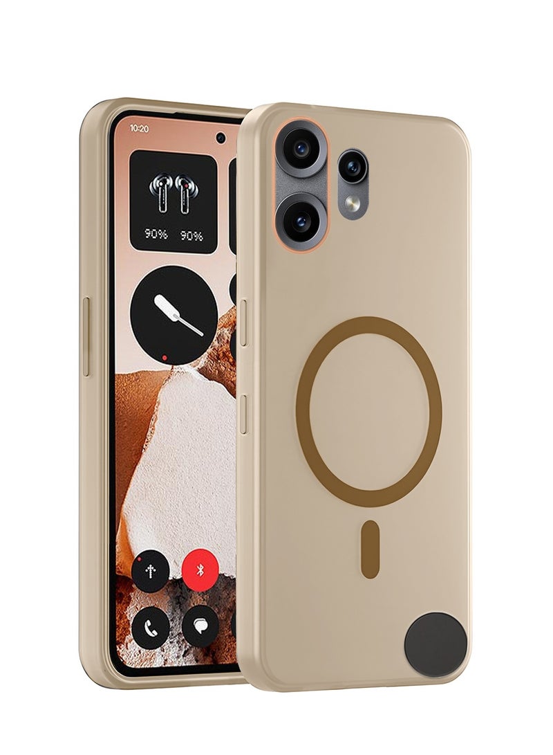 Wtech Nothing CMF Phone 2 Pro 5G 2025 Hybrid Translucent Magsafe with Magnetic Charging Raised Camera Lips Elegant Look Case Cover (MCMPMN) - Brown - Image 1