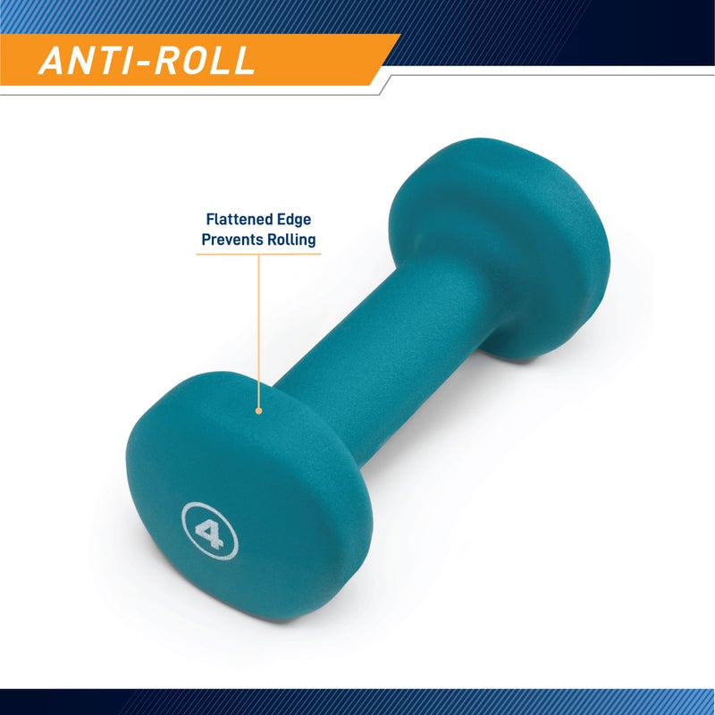 Marcy Neoprene Dumbbell, Single Piece, 4-lb, Forest Green - Image 3