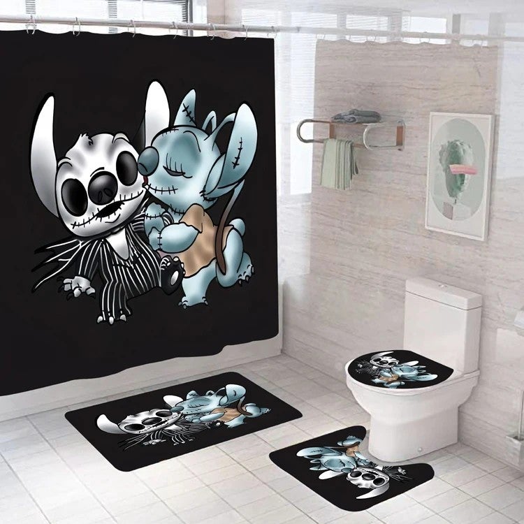 Y&D Chinese Manufacture Curtain for Bathroom Rug Set Printed Bath Curtain Shower Curtain Set - Image 1