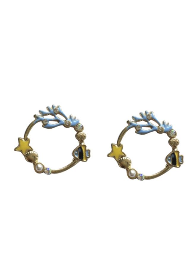 اليشمك أقراط على شكل نجم البحر المرجاني - Image 1