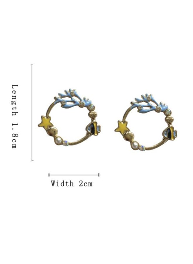 اليشمك أقراط على شكل نجم البحر المرجاني - Image 5