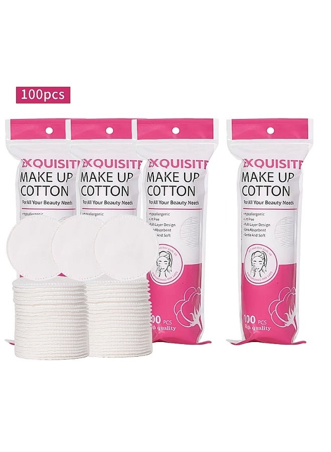 LMLTOP 100PCS Organic Eco-Friendly Disposable Round Facial Cleansing Pads Soft Cotton Absorbent Makeup Removal Pads for All Skin Z106 - Image 1