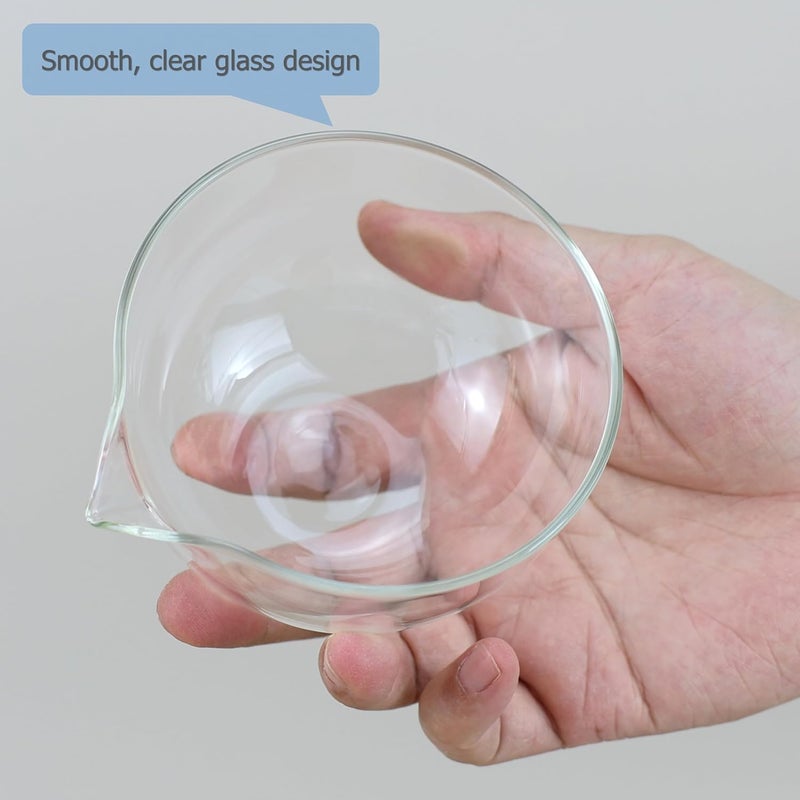 EIKS Glass Bowls with Spout for Mixing and Serving Sauce Jam Salad Coffee Milk Cooking Baking 300ml  2 - Image 3