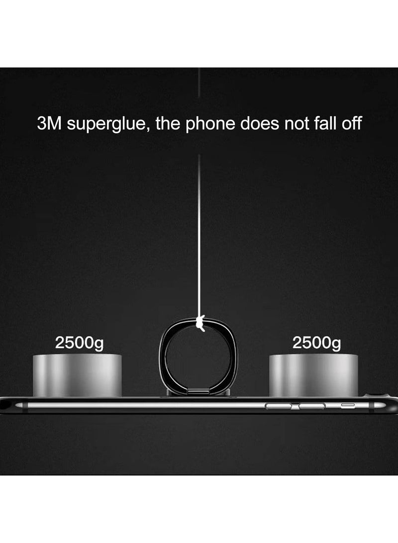 Cell Phone Ring Holder, Phone Finger Ring Stand Cell Phone Kickstand Phone Ring Grips Holder Kickstand, Finger Ring Stand for Cell Phone Tablet（2pcs,silver） - Image 4