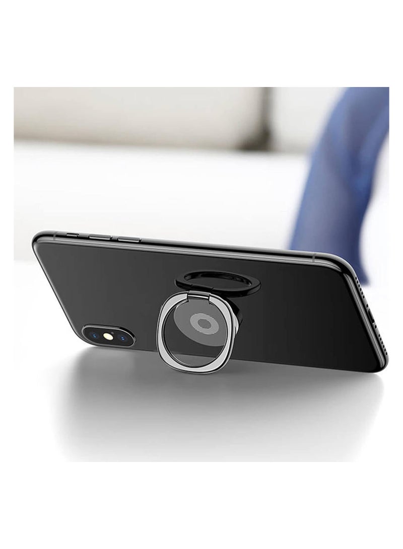 Cell Phone Ring Holder, Phone Finger Ring Stand Cell Phone Kickstand Phone Ring Grips Holder Kickstand, Finger Ring Stand for Cell Phone Tablet（2pcs,silver） - Image 2