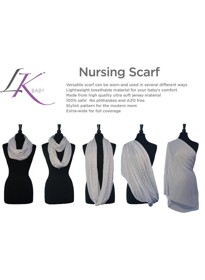 LK Baby LK Baby Infinity Nursing Scarf Breastfeeding Cover Ultra Soft Premium Jersey Polyester- 100% AZO Free and Safe for Baby (Black) - Image 5