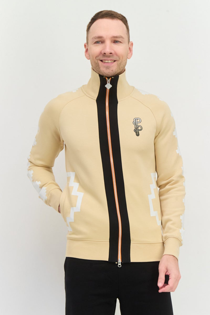 PUMA Puma x Pronounce Men Sportswear Fit Full Sleeve Printed Track Jacket, Beige  - Image 1