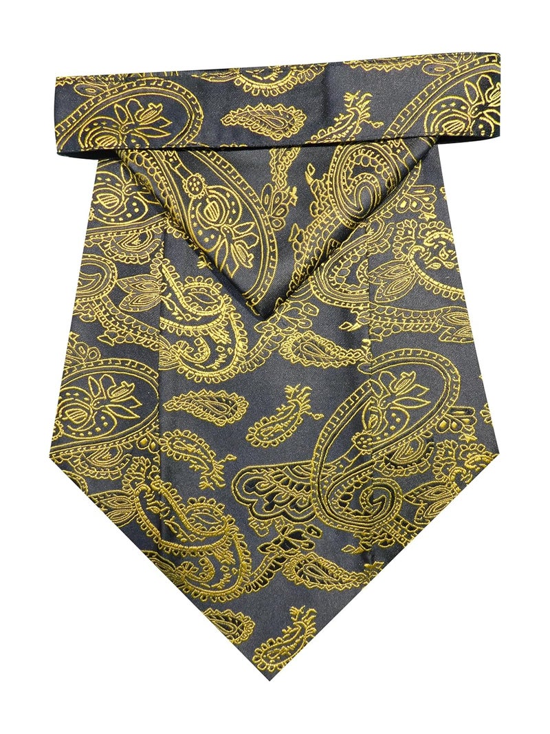 Riyasat Self Design Micro Fiber Cravat Tie with Pocket Square - Image 1