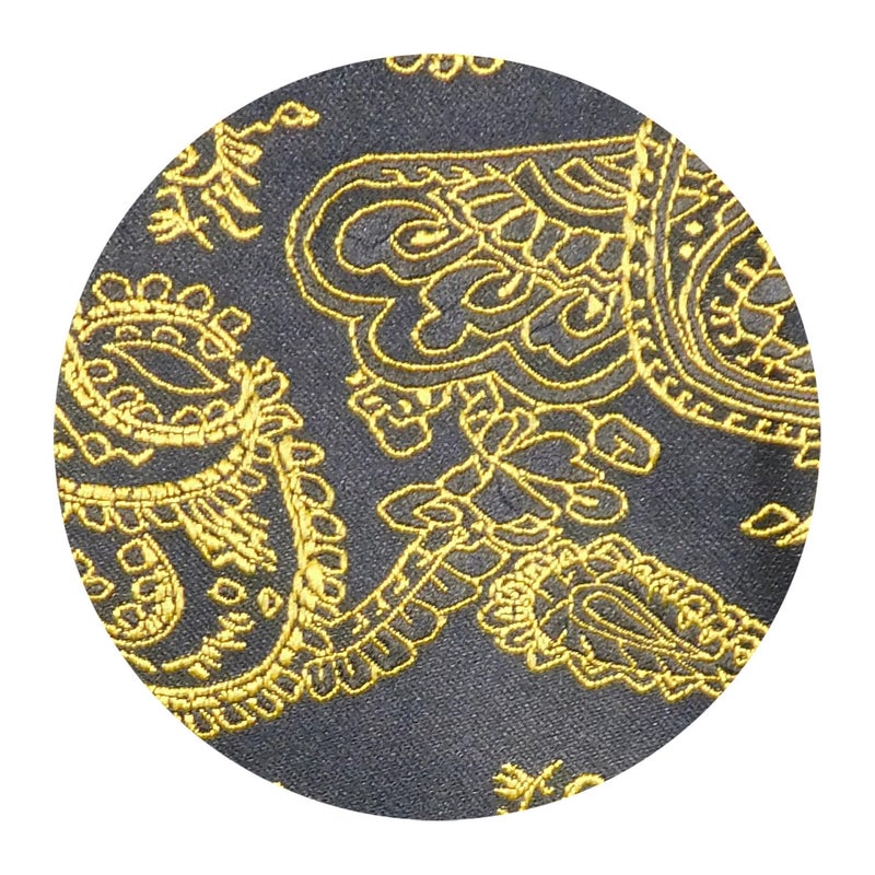 Riyasat Self Design Micro Fiber Cravat Tie with Pocket Square - Image 3