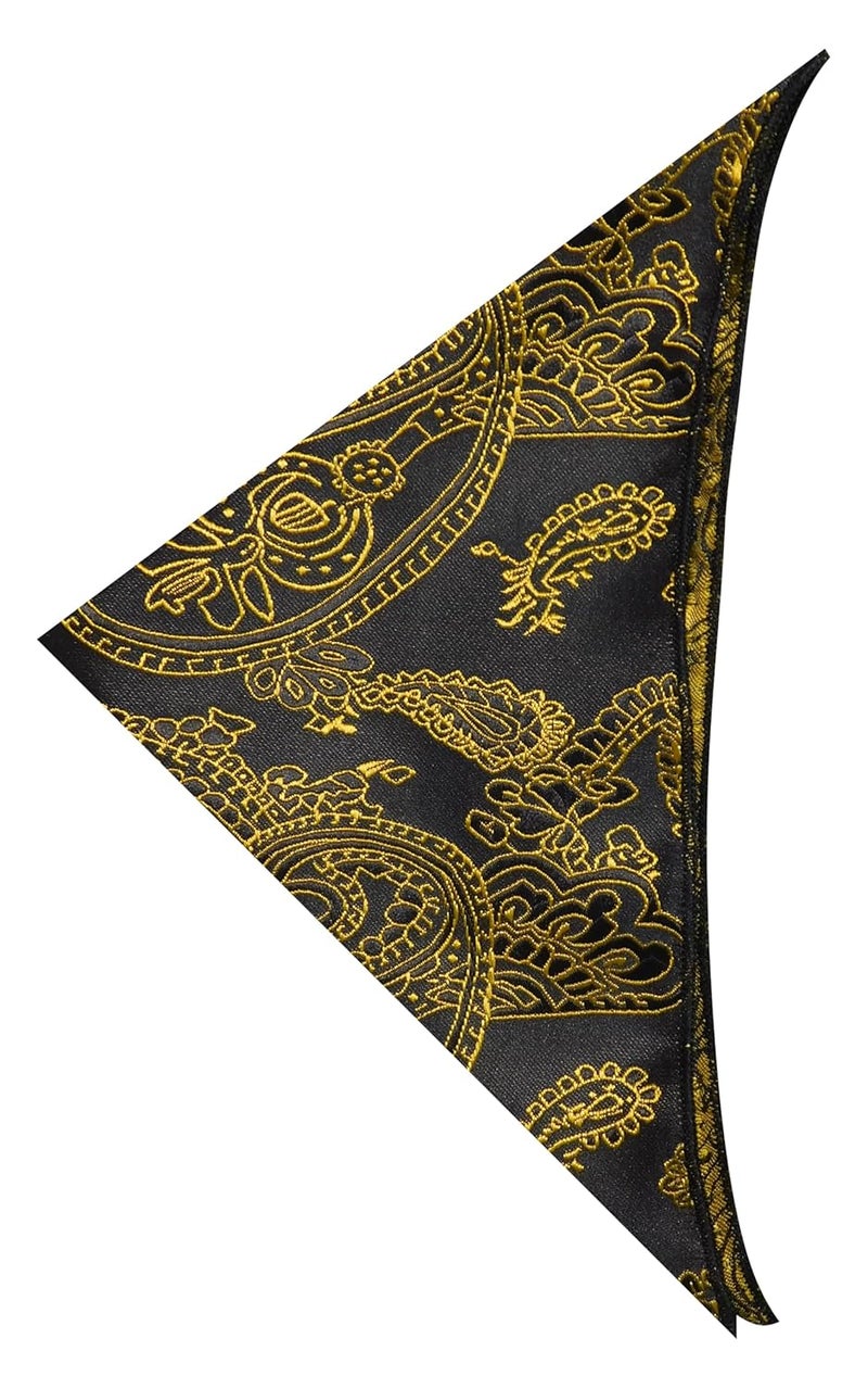 Riyasat Self Design Micro Fiber Cravat Tie with Pocket Square - Image 4