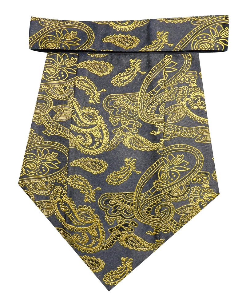 Riyasat Self Design Micro Fiber Cravat Tie with Pocket Square - Image 2