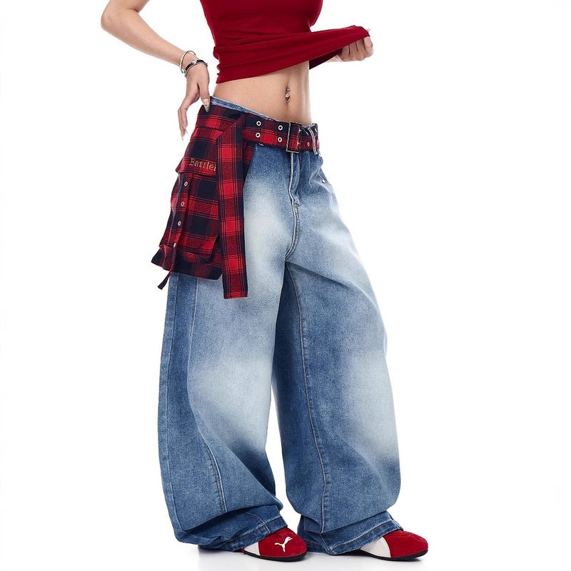 Unisex Classic Denim Jeans Loose Fit Daily Outdoor Wear - Image 2