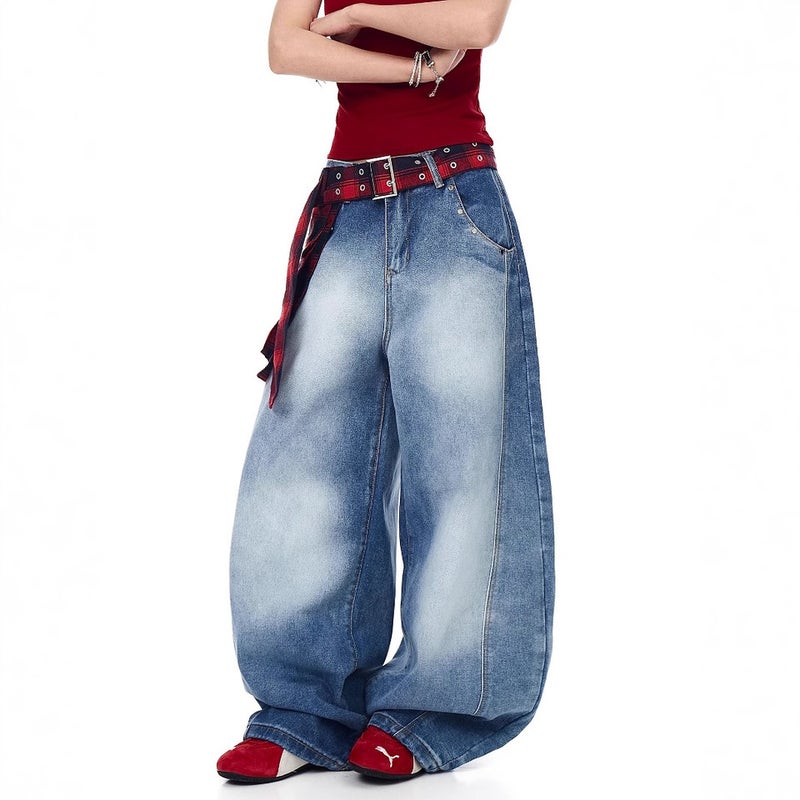 Unisex Classic Denim Jeans Loose Fit Daily Outdoor Wear - Image 4