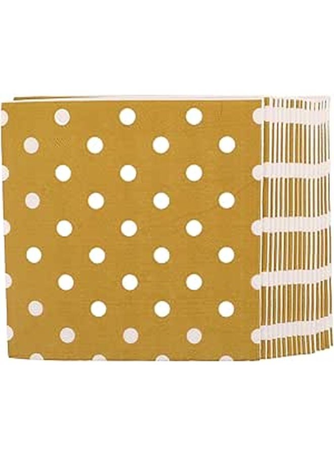 Gold Dot Pattern 3 Ply Disposable Party Napkins 16 5x16 5cm 16 Pcs For Birthday Wedding Dinner Events - Image 1