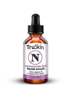 TruSkin Naturals Truskin B3 Niacinamide Serum For Face Antiaging Blend With Hyaluronic Acid Vitamin E Organic Aloe And Avocado Oil Best For Hyperpigmentation Treatment Pore Minimizer 1 Fl Oz  - Image 1