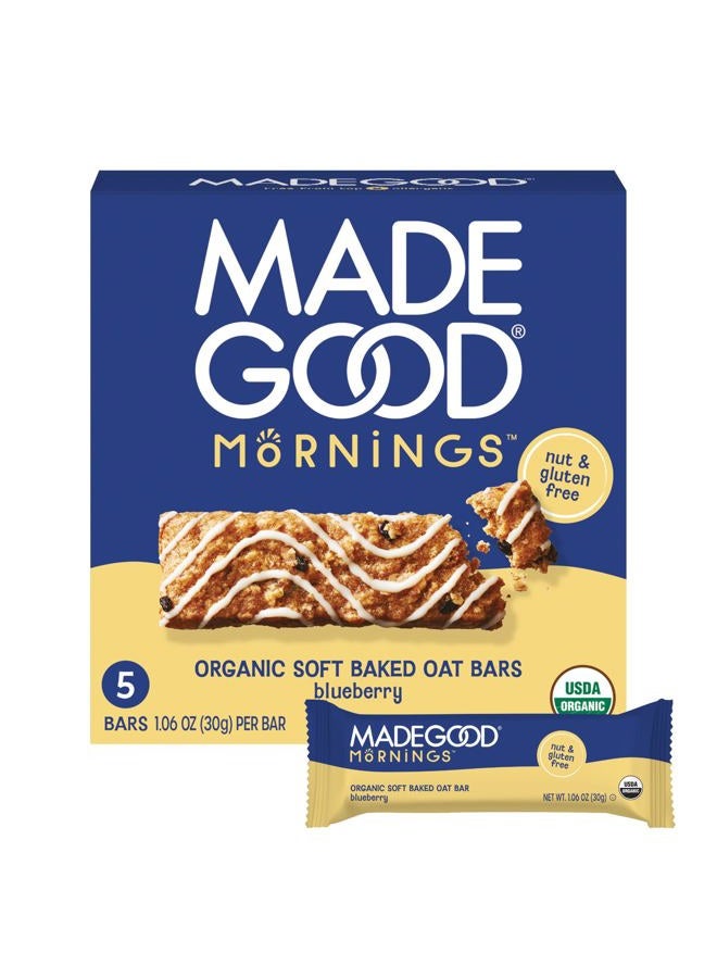 MADE GOOD MadeGood Morning Blueberry Bars, 5ct/4.25oz, Organic Snacks - Image 1