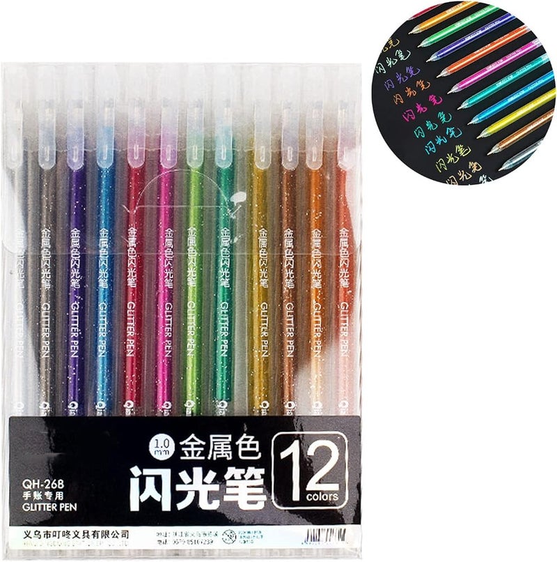 Weigav 12 Liquid Metal Pen for Wedding Birthday Guest Book, Black Page of Album, White Scrapbook Album - Image 1