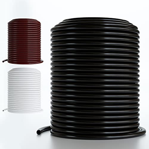 DBR Tech 1/4 Drip Irrigation Tubing, 200 Feet, Flexible PVC Plastic Drip Irrigation Hose for Gardening, Misting, Hydroponics and DIY Landscape Garden Projects, Blank Distribution Tubing (200ft, Black) - Image 1