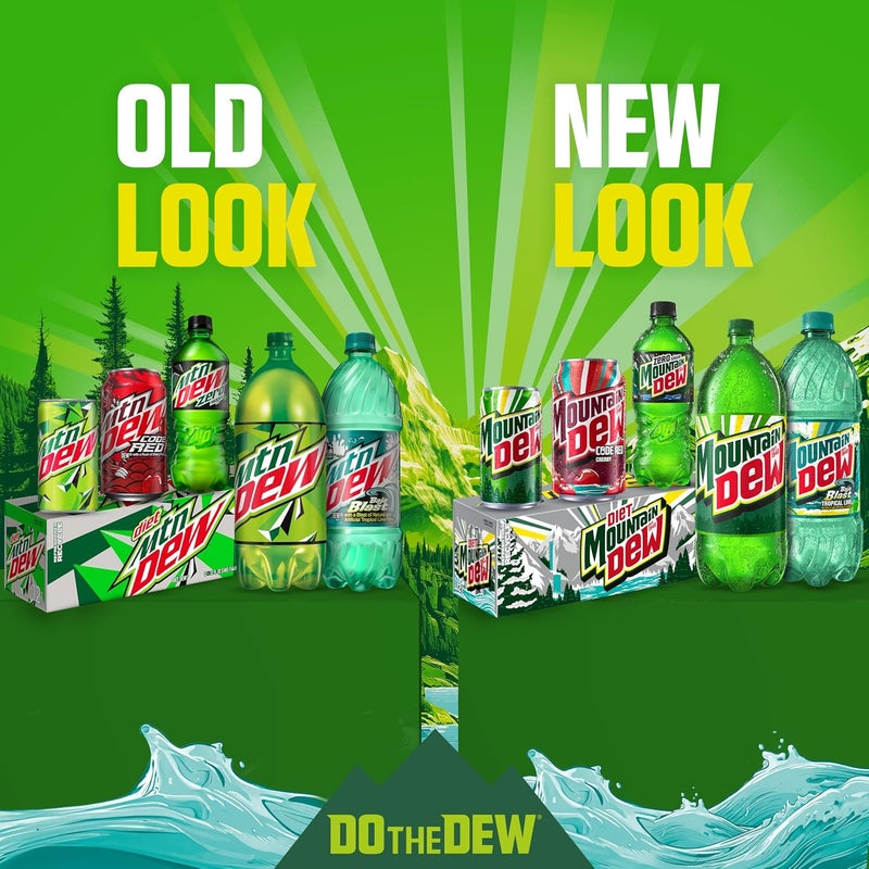 Mountain Dew علب صغيرة من مشروب ماونتن ديو، 7.5 أونصة، عبوة من 10 - Image 4