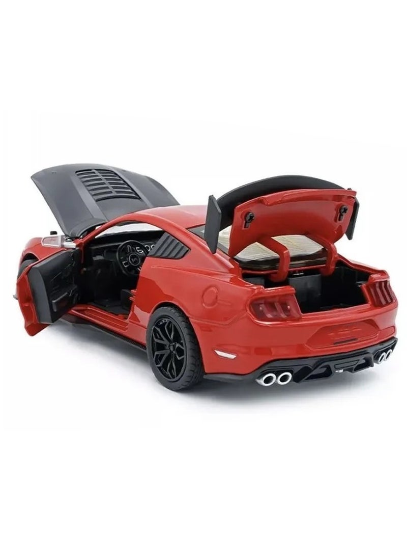 Toyland 1:24 Die cast Ford Mustang Viper GT500 Metal Model Car Simulation Sound Light Pull Back Toy Car for Boys Collection - Image 3
