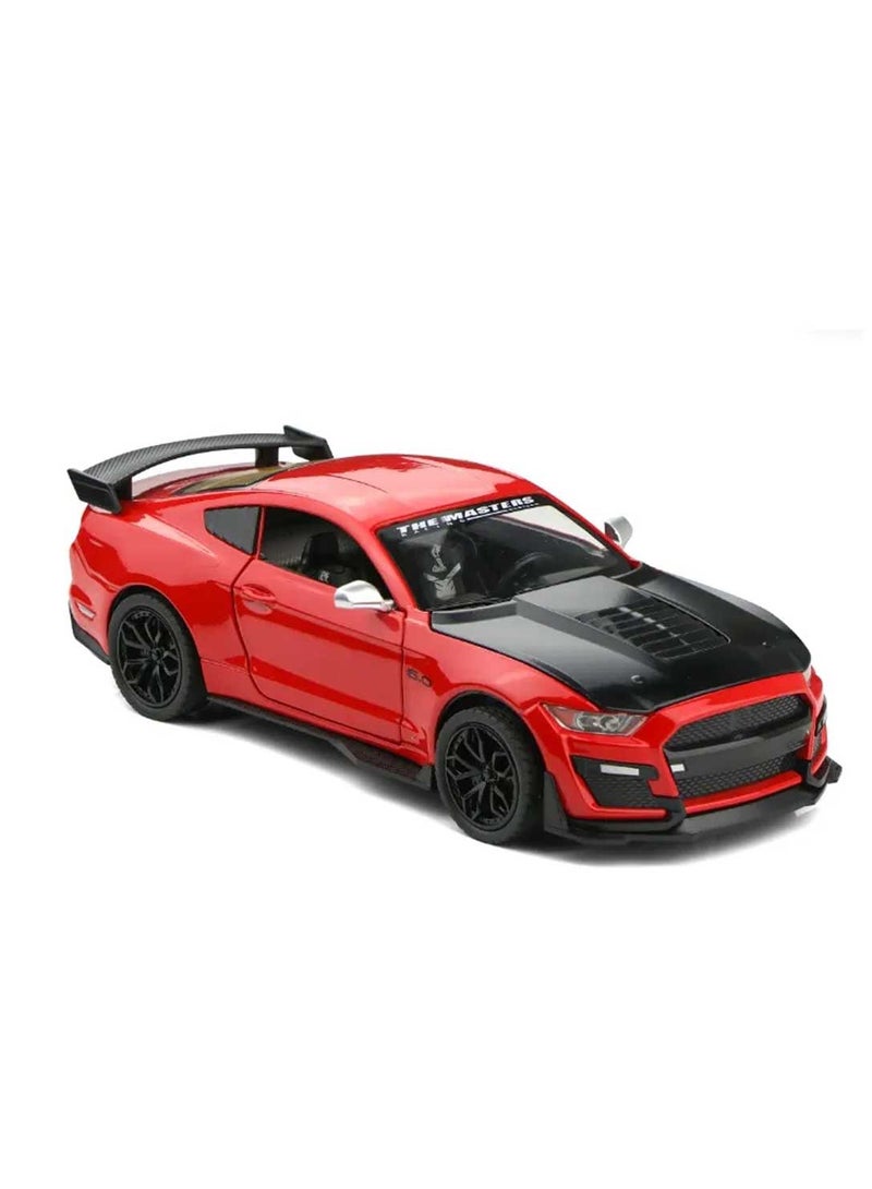 Toyland 1:24 Die cast Ford Mustang Viper GT500 Metal Model Car Simulation Sound Light Pull Back Toy Car for Boys Collection - Image 2
