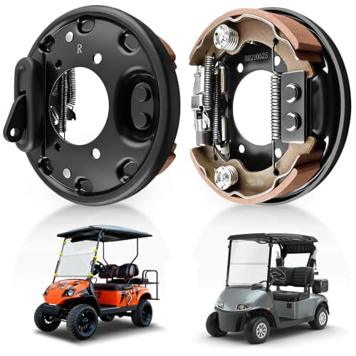 LEAPGOMAX Golf Cart Brake Assembly Rear for EZGO TXT PDS Medalist and Yamaha Golf Carts G14 G16 G19 G20 G21 G22 Driver Side and Passenger Side, Includes Brake Shoes, OEM# 70998-G01 70998-G02 JN6-F7290-03-00 - Image 1