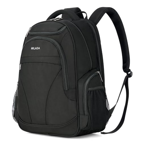 MILADA Travel Backpack For Men Laptop Backpack Women Business Carry On Backpack Airline Approved Fits 165 Inch Laptop Bag Work Backpack Black - Image 1