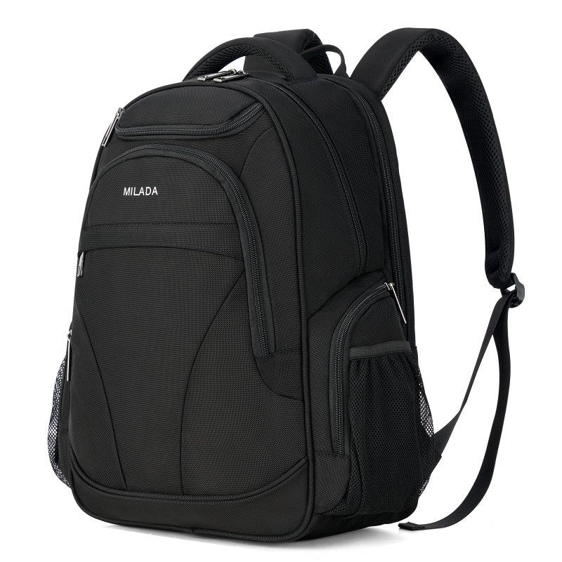 MILADA Travel Backpack For Men Laptop Backpack Women Business Carry On Backpack Airline Approved Fits 165 Inch Laptop Bag Work Backpack Black - Image 2