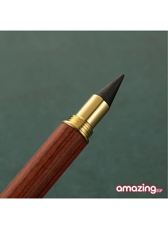 amazing.EGP Infinite Metal Pencil, Reusable Inkless Writing Tool, 15 cm, Metallic (WOODEN Brown) - Image 3