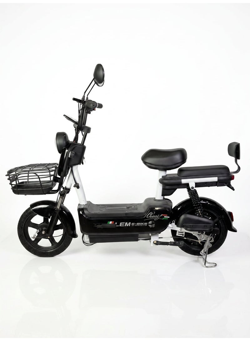 Dual-Seat Electric Bike/scooter for adults with 48V 12000 mAh lithium Battery | 800W Motor | 40-50KM Range | 120KG Capacity | 25KM/H Top Speed | Digital Display | LED Lighting - Image 2