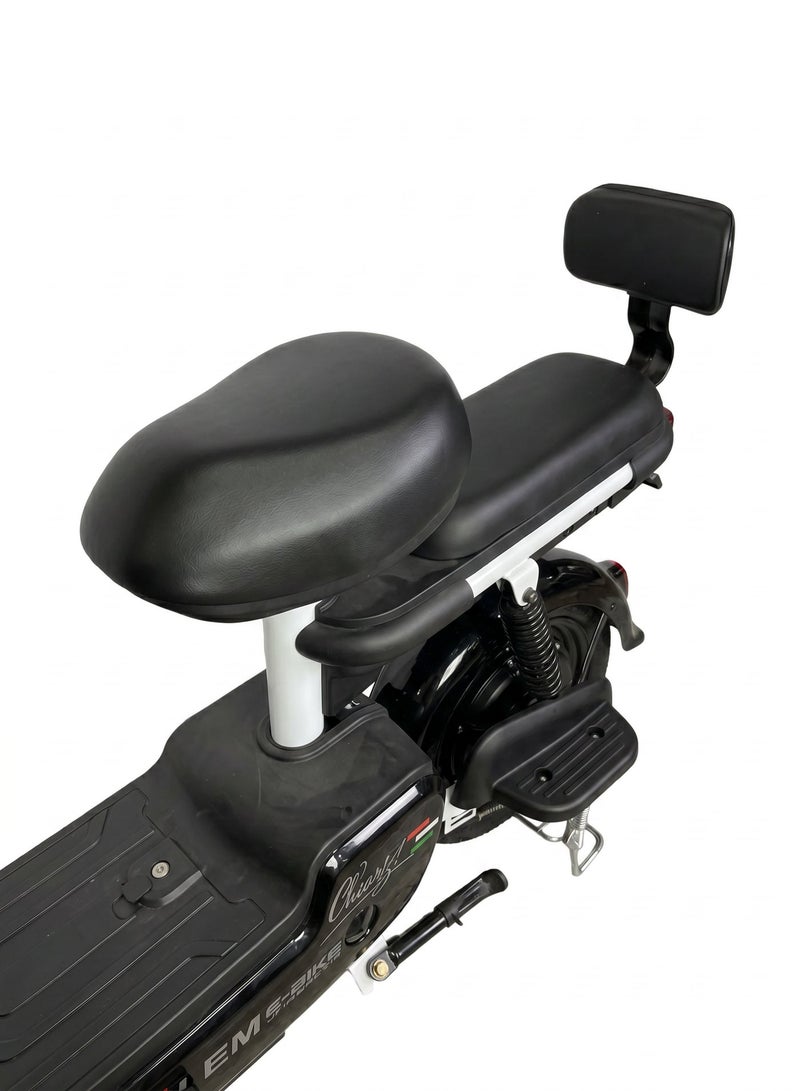 Dual-Seat Electric Bike/scooter for adults with 48V 12000 mAh lithium Battery | 800W Motor | 40-50KM Range | 120KG Capacity | 25KM/H Top Speed | Digital Display | LED Lighting - Image 3