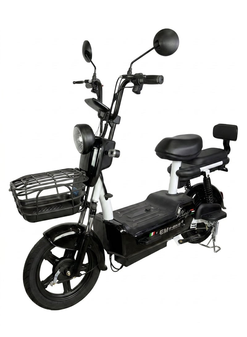Dual-Seat Electric Bike/scooter for adults with 48V 12000 mAh lithium Battery | 800W Motor | 40-50KM Range | 120KG Capacity | 25KM/H Top Speed | Digital Display | LED Lighting - Image 1