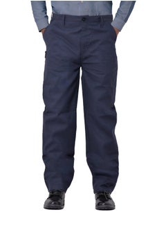 Secure Wear Men's Flame-Resistant Work Pants - Navy Blue, 4 Pockets | ATPV 8.7 Cal/cm² | CAT 2 Protection | Durable FR Pants for Safety  - Image 1