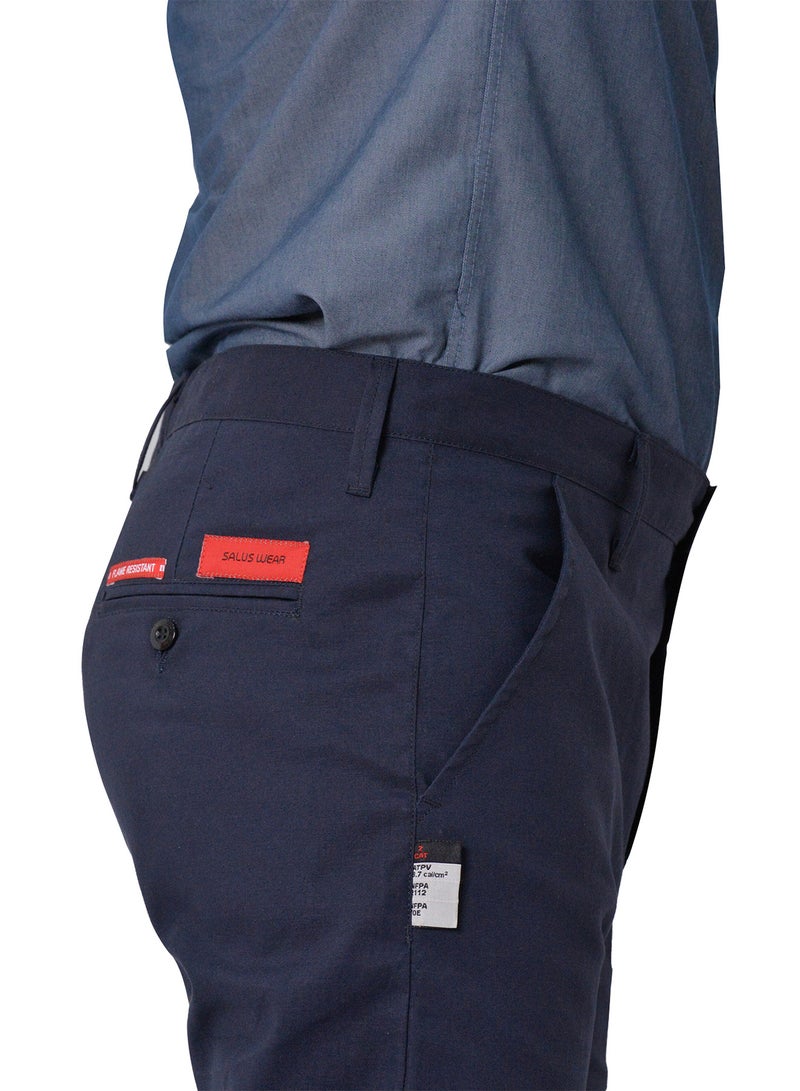 Secure Wear Men's Flame-Resistant Work Pants - Navy Blue, 4 Pockets | ATPV 8.7 Cal/cm² | CAT 2 Protection | Durable FR Pants for Safety - Image 4