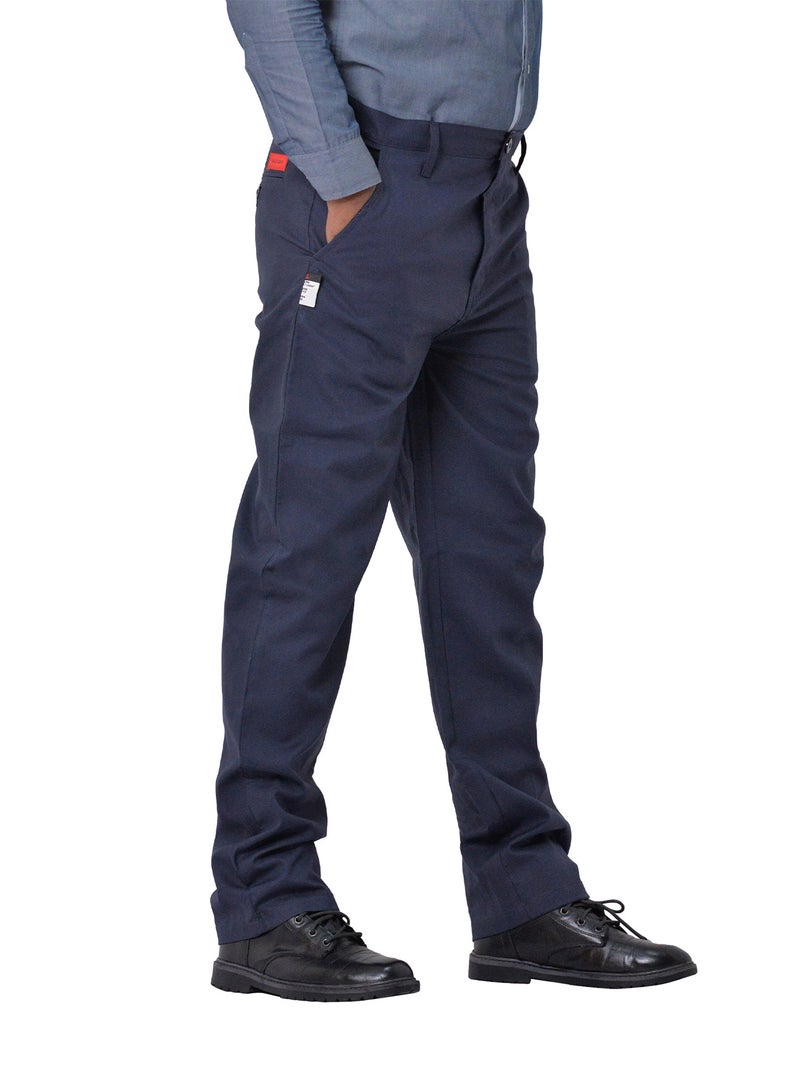 Secure Wear Men's Flame-Resistant Work Pants - Navy Blue, 4 Pockets | ATPV 8.7 Cal/cm² | CAT 2 Protection | Durable FR Pants for Safety - Image 5