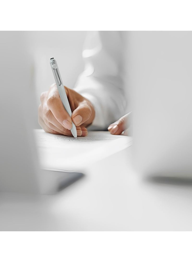 Uniball قلم زينتو قابل للسحب بقطعة واحدة بحبر أزرق وقطر 0.7 مم وباريل أبيض - Image 2