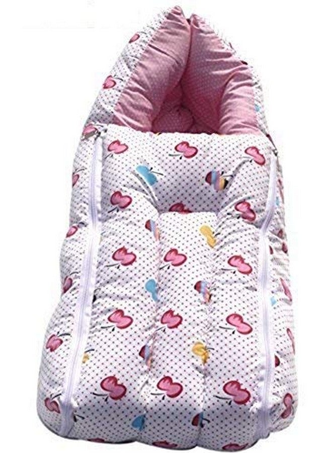 KiddosCare 2 In 1 Baby Bed Cum Bedding Set Baby Carrier (Pink, 64X41X12 Cms) - Image 1