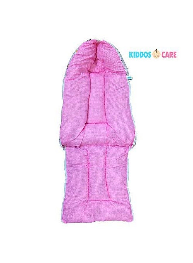 KiddosCare 2 In 1 Baby Bed Cum Bedding Set Baby Carrier (Pink, 64X41X12 Cms) - Image 5