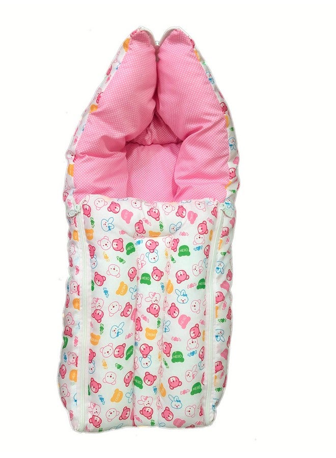 KiddosCare 2 In 1 Baby Bed Cum Bedding Set Baby Carrier (Pink, 64X41X12 Cms) - Image 2