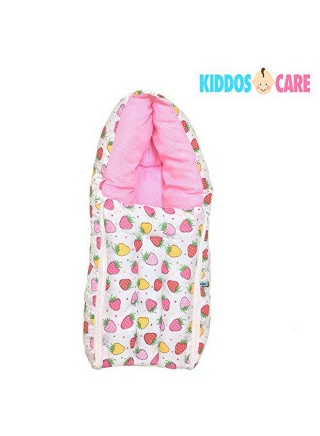 KiddosCare 2 In 1 Baby Bed Cum Bedding Set Baby Carrier (Pink, 64X41X12 Cms) - Image 3