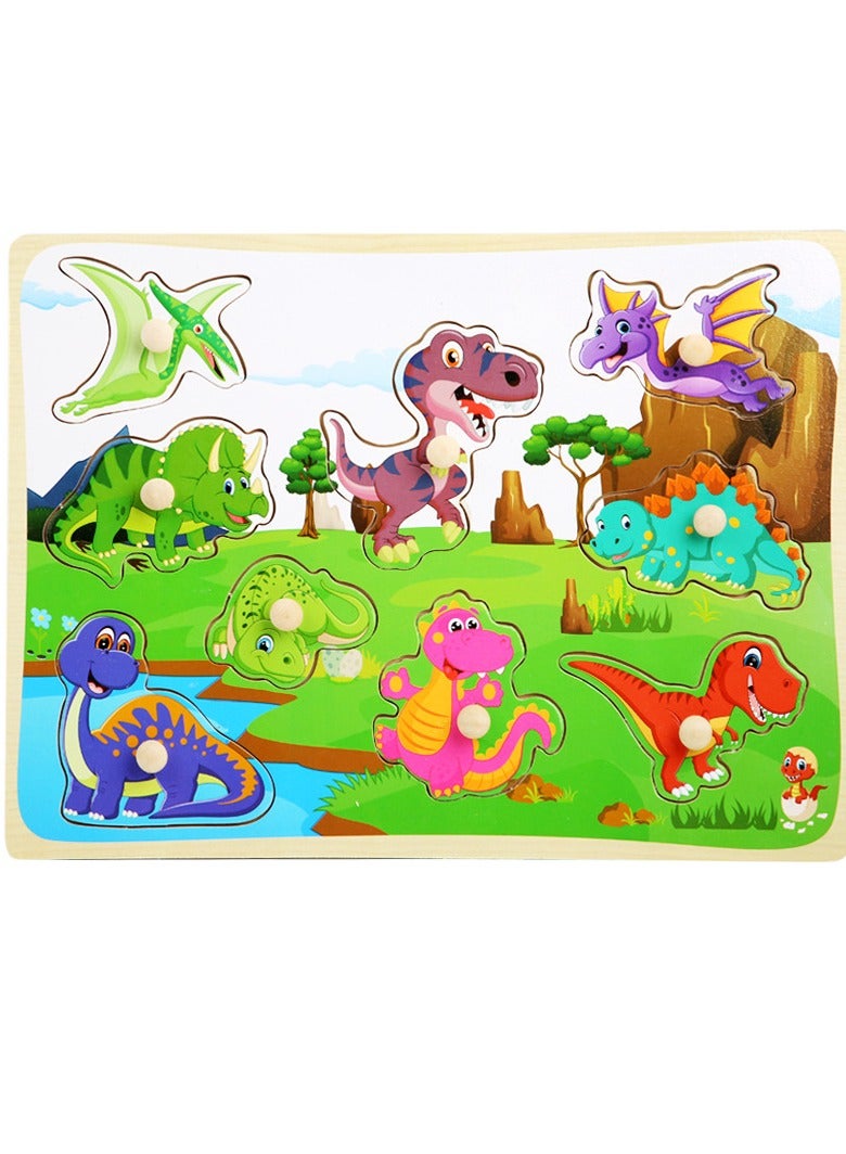 Factory Price Scarlett Pegged Puzzle Dino world, Shapes and colors learning toys in Wooden