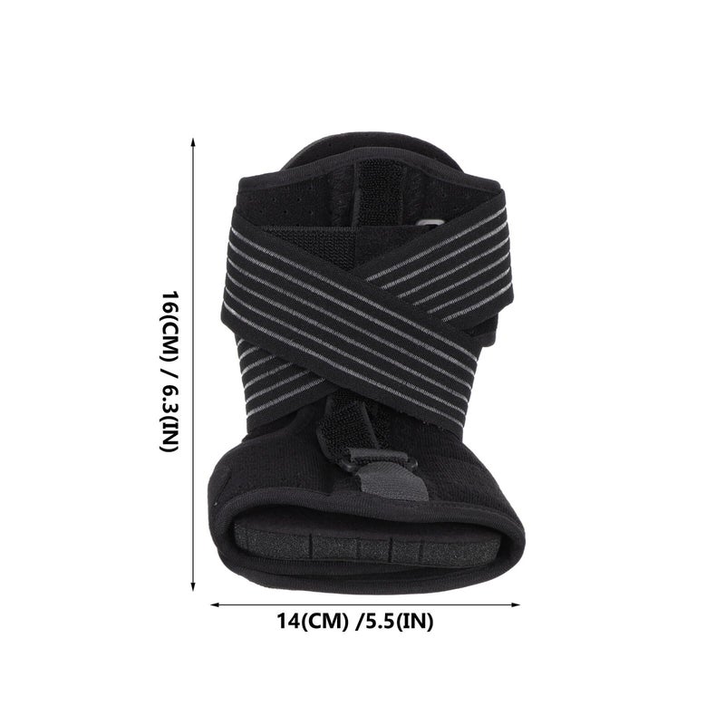 Plantar Fasciitis Night Brace Adjustable Orthosis with Forefoot Pad Breathable Support Carry Bag Black Green Set - Image 3
