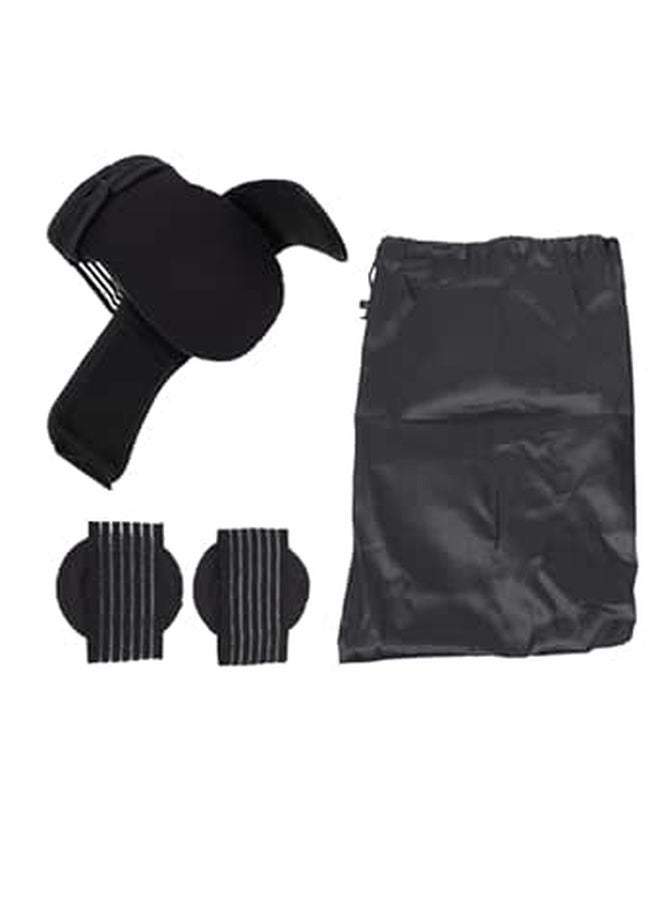 Plantar Fasciitis Night Brace Adjustable Orthosis with Forefoot Pad Breathable Support Carry Bag Black Green Set - Image 1