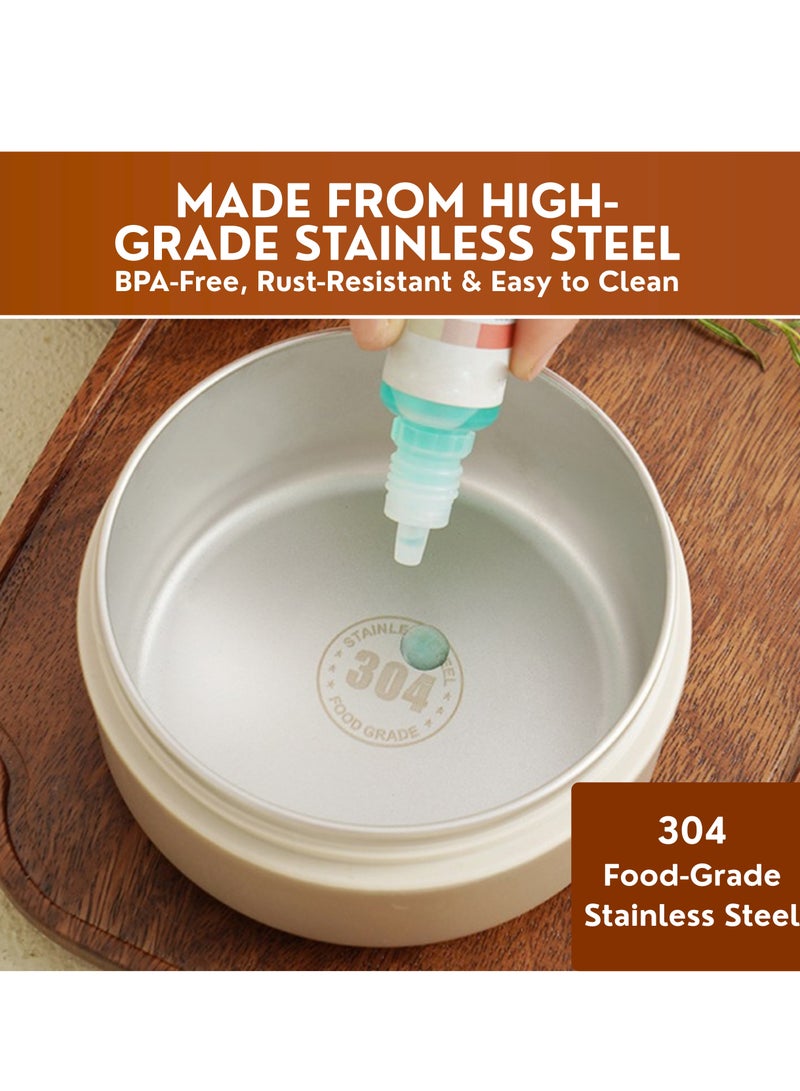 ZESTU Microwaveable Thermal Lunch Box, Portable Insulated Lunch Containers With Bag, Leakproof Stackable Stainless Steel Food Container For Adults, Kids, Set of 3 Tier Insulated Bento Boxes - Image 4