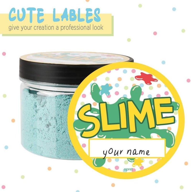 Opret 12 Pack 10oz Empty Slime Containers, Large Plastic Slime Jars with Lids and Labels Clear Storage Organizers for Slime Making, Food and Beauty Products, BPA Free - Image 4