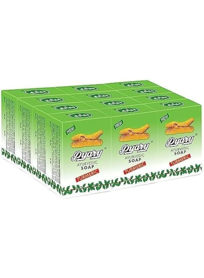 Pyary Soap Turmeric (Box Of 12 Pieces)
